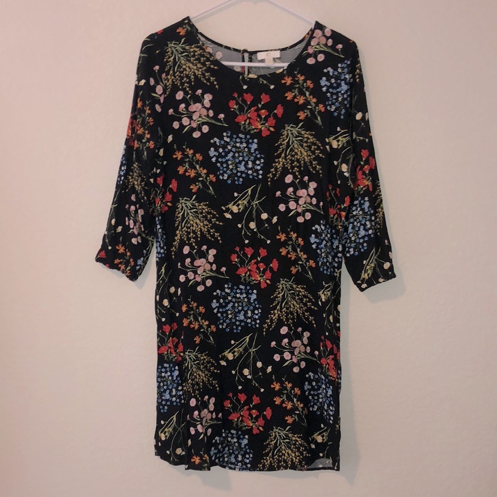 Black floral dress
